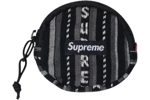 Supreme "Woven Stripe" Coin Pouch Black