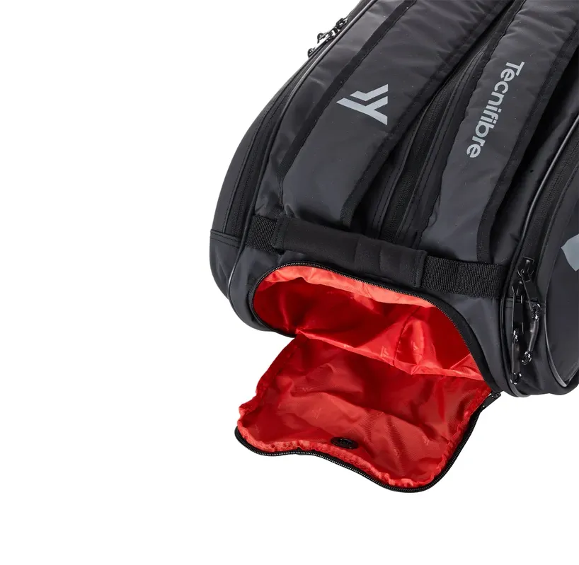 Tecnifibre Team Dry 12 Racquet Bag (Black/Silver)