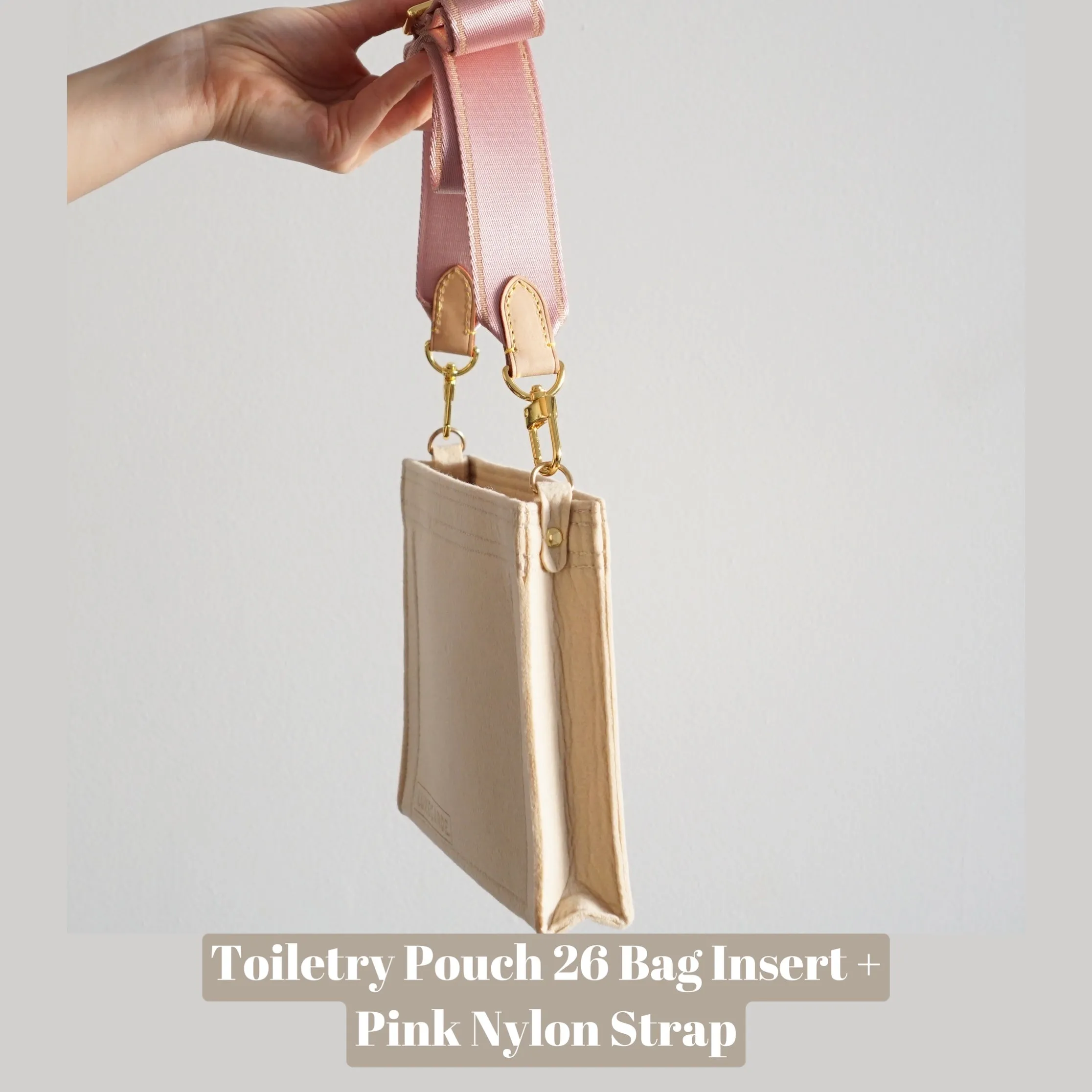Toiletry Pouch 26 Crossbody Conversion Kit with Bag Organizer Insert and Nylon Bag Strap