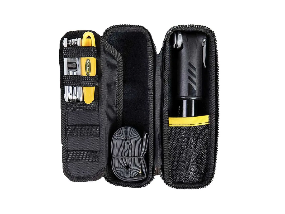 Topeak Cage Pack  hardshell, tool / Pump Case Black w/Grey Strap XL