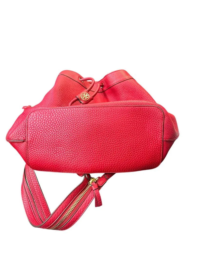 Toryburch  Drawstring Red Leather Bag (H32 x L28 x W14 cm) w/ dustbag