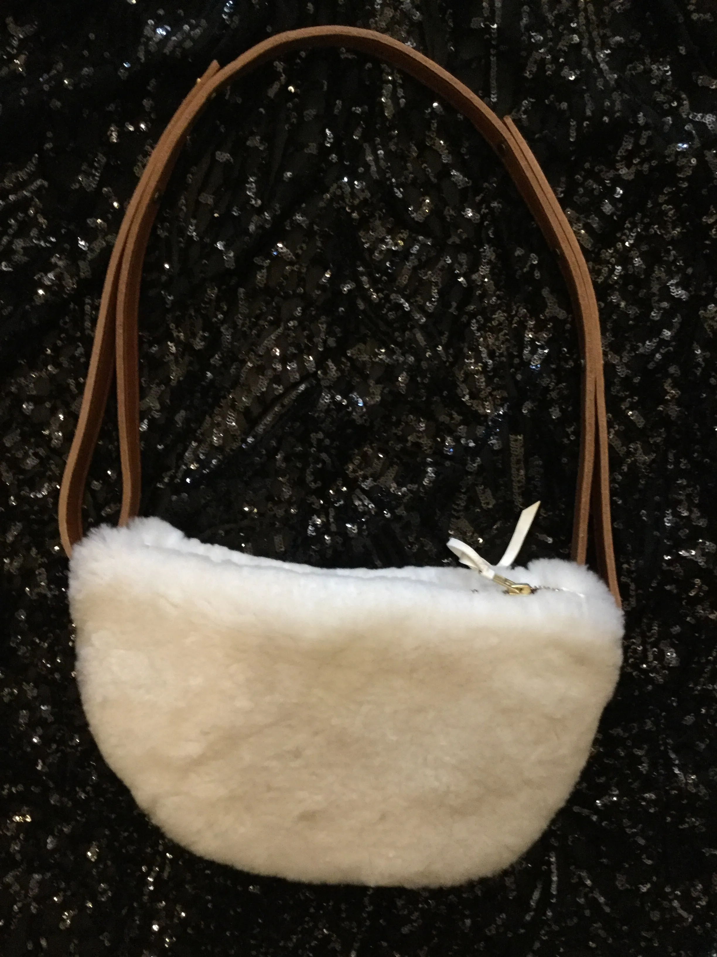 Totem Salvaged Shearling Sling Bag