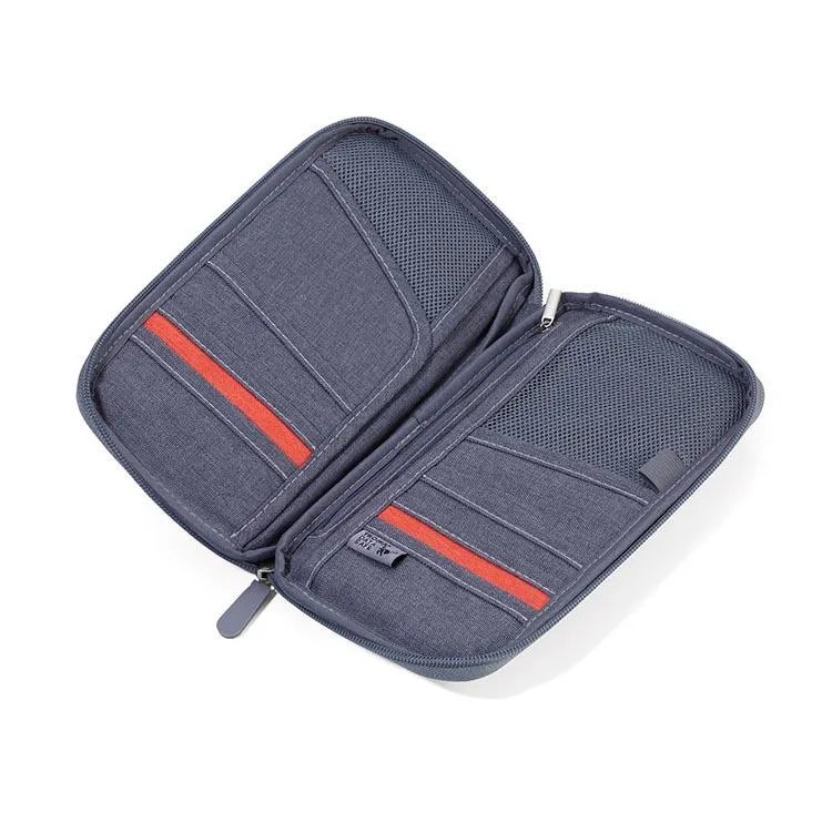 Troika Travel Document Case with RFID Fraud Prevention Safe Flight Grey