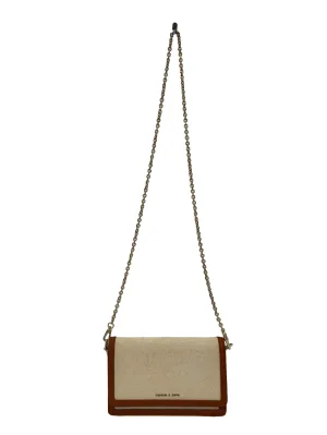 Two Tone Brown Sling Bag