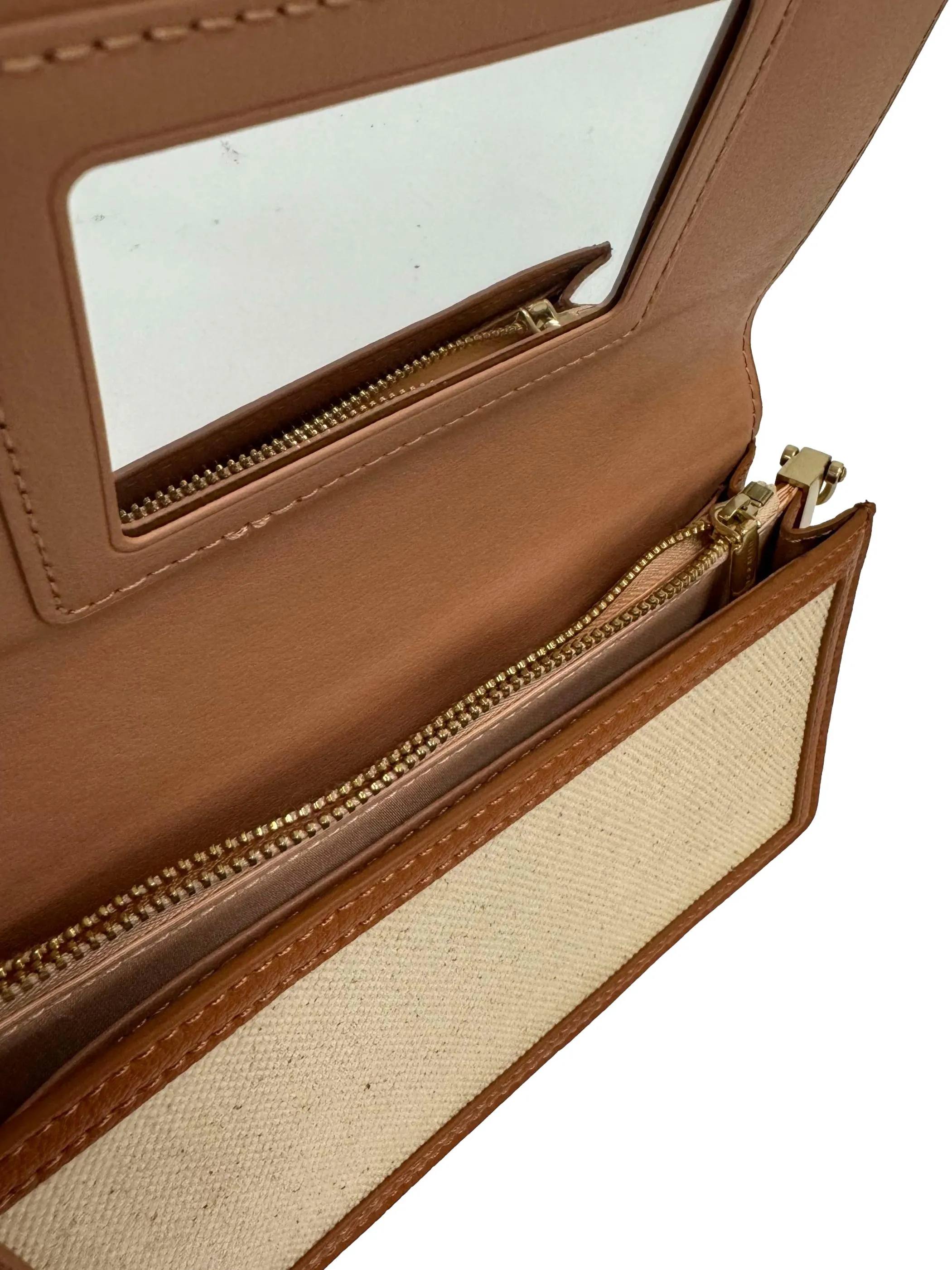 Two Tone Brown Sling Bag