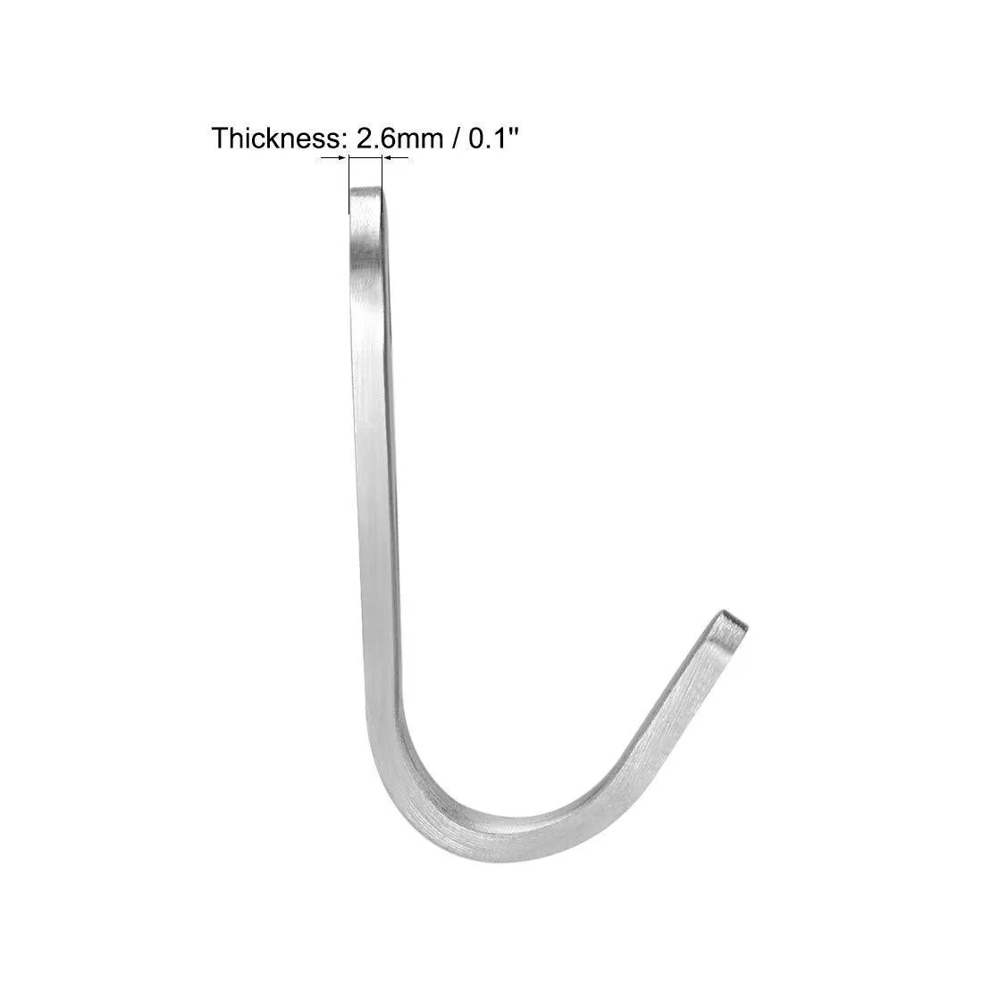 uxcell 20 Pcs Wall Mounted Hook Robe Hooks Single Bags Hanger With Screws, Stainless Steel