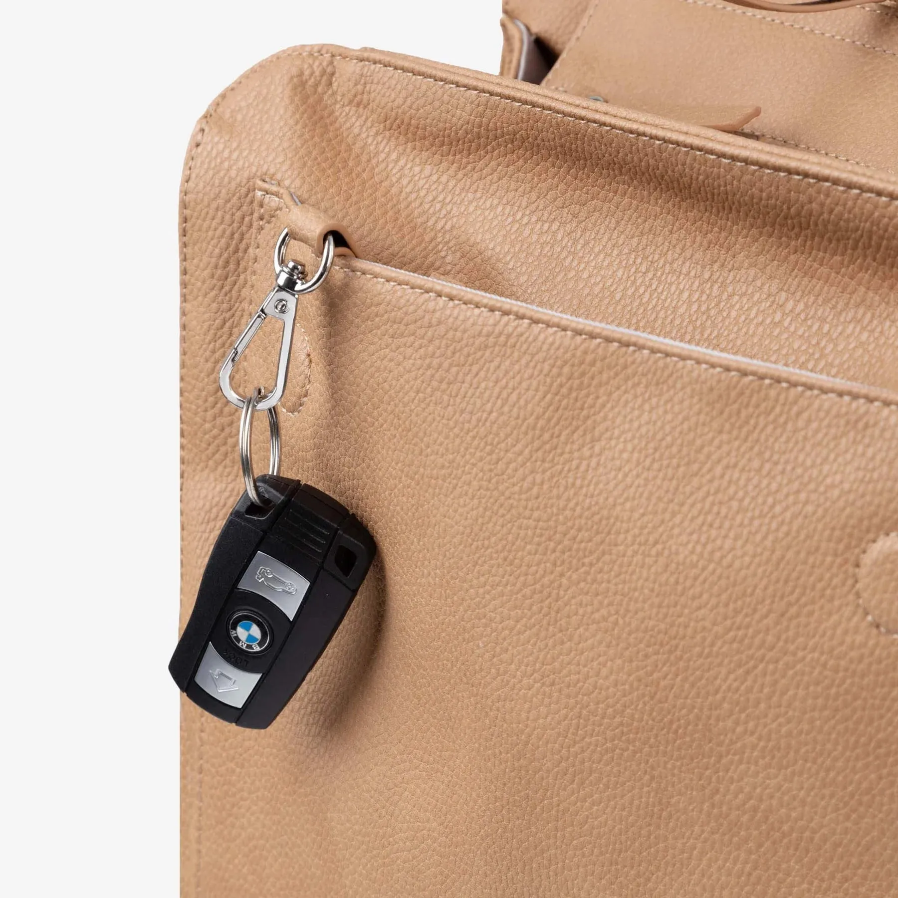 Vanchi Vegan Leather Emmy Backpack Nappy Bag - Camel