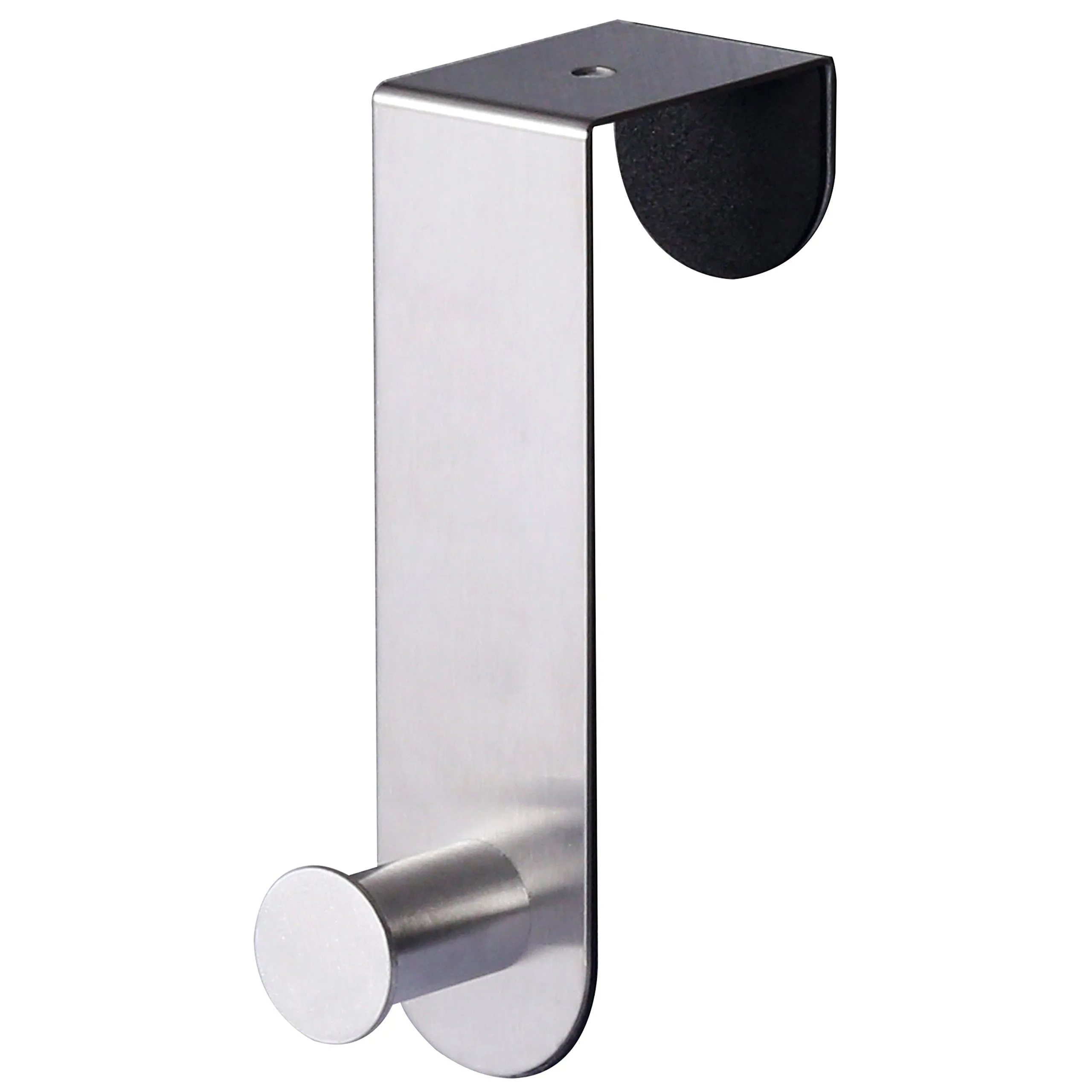 WEBI Over-The-Door Hooks Modern, Heavy Duty, Rust-Resist, Single Door Rack Hanger, Individual Coat Hook for Clothes, Towel, Hat, Scarf, Purse, MHYG-4, (4 Packs, Stainless Steel, Satin)