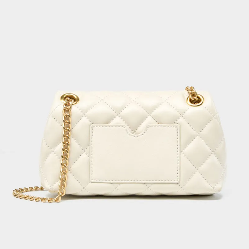 Women Fashion Cowhide Chain Shoulder Cross Body Bag