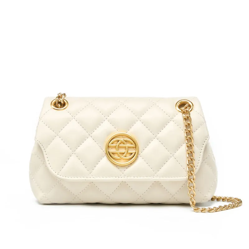 Women Fashion Cowhide Chain Shoulder Cross Body Bag
