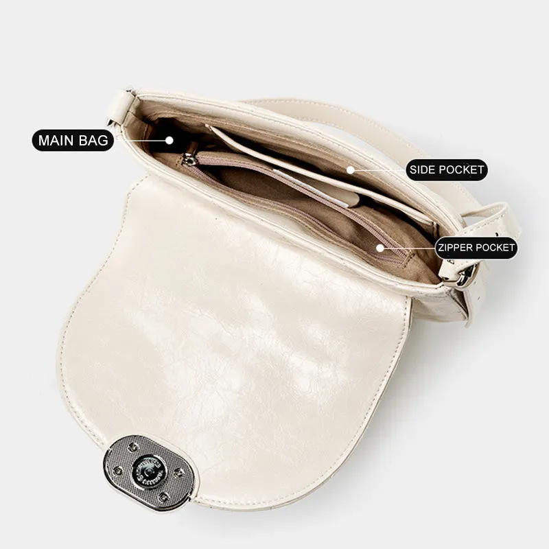 Women Fashion Minimalism Leather Casual Shoulder Bag