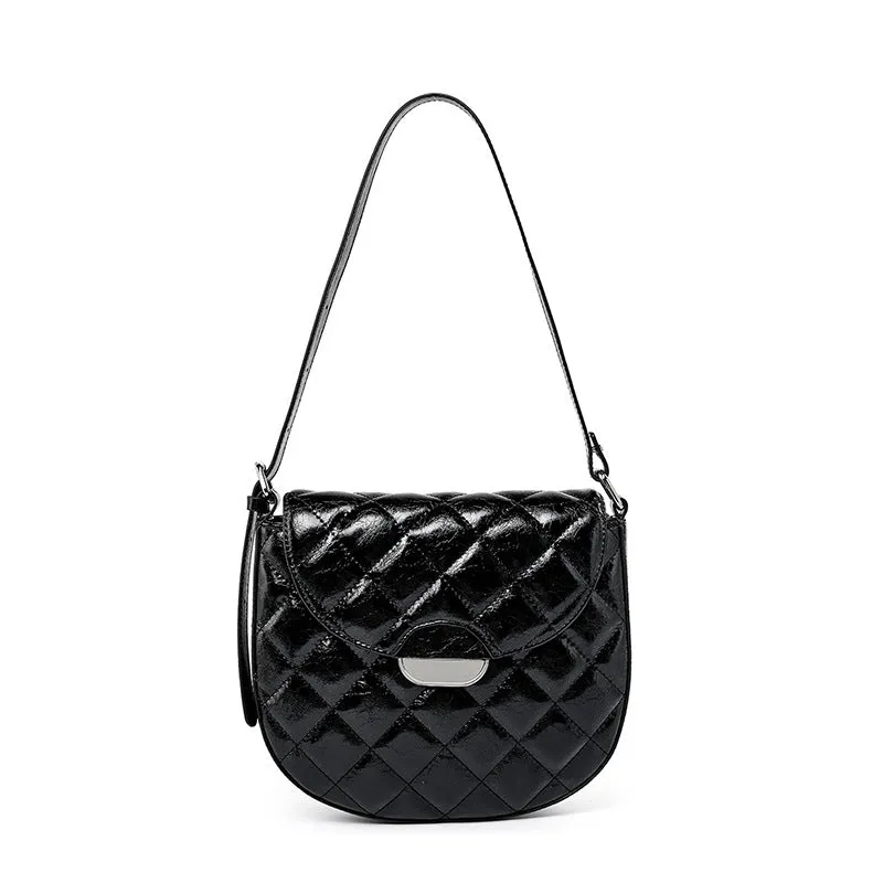Women Fashion Minimalism Leather Casual Shoulder Bag