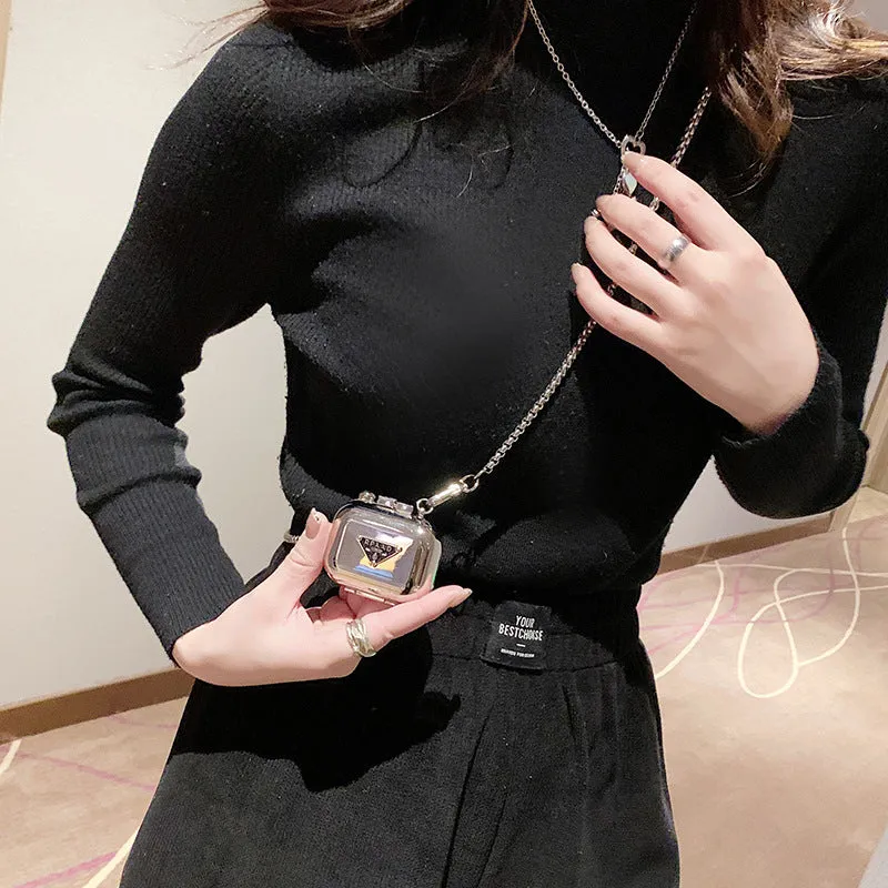 Women's Trendy Earphone Chain Metal Mini Shoulder Bags