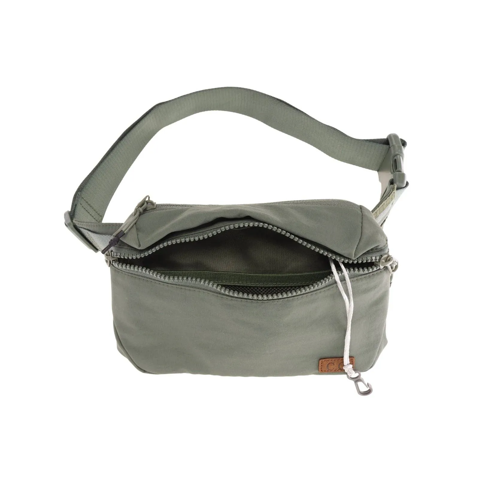 Zipper C.C Belt Bag: Sage
