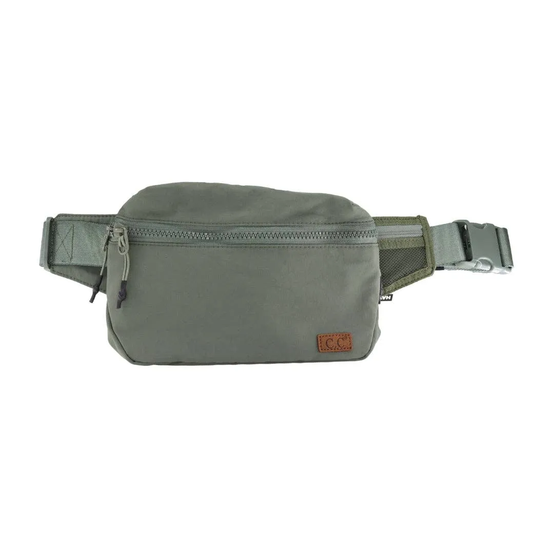 Zipper C.C Belt Bag: Sage